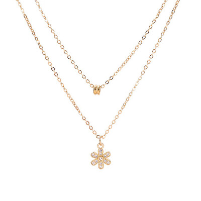 Fashion Personality Long Pendant Women Necklace Temperament Flower Double-Decker Shape Necklace Female
Fashion Personality Long Pendant Women Necklace Temperament Flower Double-Decker Shape Necklace Female