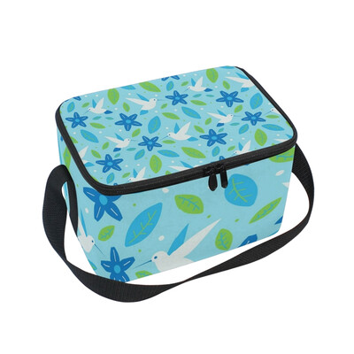ALAZA Insulated Lunch Box Blue Flower Birds Lunch Bag for Men Women Portable Tote Bag Cooler Bag
ALAZA Insulated Lunch Box Blue Flower Birds Lunch Bag for Men Women Portable Tote Bag Cooler Bag