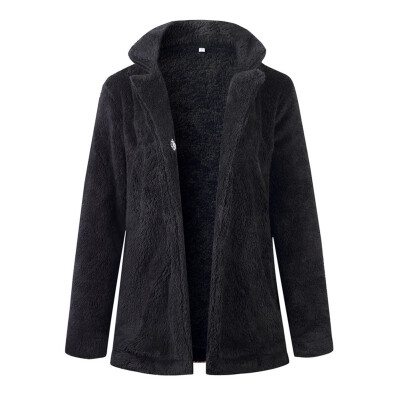 Women Coat Autumn Winter Fashion Pocket Lapels Coat Plush Jacket Female Warm Windbreaker
Women Coat Autumn Winter Fashion Pocket Lapels Coat Plush Jacket Female Warm Windbreaker