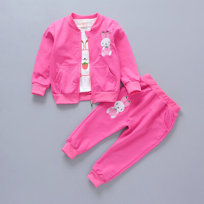 3Pcs Children Sets Kids Girls Clothing Lovely Cartoon Rabbit Print T-shirt Coat Pant Set Children Kids Outfits Sets for Girls
3Pcs Children Sets Kids Girls Clothing Lovely Cartoon Rabbit Print T-shirt Coat Pant Set Children Kids Outfits Sets for Girls