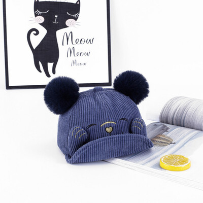 Fashion Kids Autumn Hat Baby Girl Boy Cute Soft Baseball Cap Breathable Cartoon Visors Hats Sun Hats