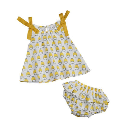 Baby Sets Girls Cotton Yellow Small Carrot Printed Top Big PP Shorts Baby Summer Sleeveless Casual Clothes
Baby Sets Girls Cotton Yellow Small Carrot Printed Top Big PP Shorts Baby Summer Sleeveless Casual Clothes