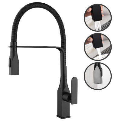 Kitchen Faucets with 2 Spray Modes Single Handle High Arc Bathroom Basin Sink Faucets Copper Ceramic Valve Degree Swivel Water Tap
Kitchen Faucets with 2 Spray Modes Single Handle High Arc Bathroom Basin Sink Faucets Copper Ceramic Valve Degree Swivel Water Tap