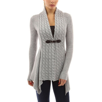Women Casual Buckle Decoration V-neck Long Sleeve Fur Collar Twist Cardigan Sweater
Women Casual Buckle Decoration V-neck Long Sleeve Fur Collar Twist Cardigan Sweater