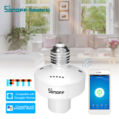 SONOFF Slampher R2 ITEAD Intelligent Light Bulb Holder 433MHz RF&WiFi Home Bulb Base Compatible with Google-HomeNest & Amazon-Ale
SONOFF Slampher R2 ITEAD Intelligent Light Bulb Holder 433MHz RF&WiFi Home Bulb Base Compatible with Google-HomeNest & Amazon-Ale