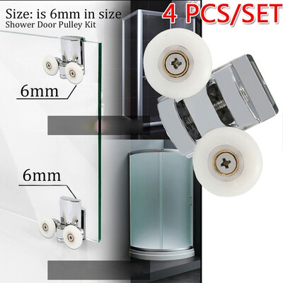 4 Pcs Zinc Alloy Shower Door Twin Rollers Set 2 Upper&2 Lower Shower Door Twin Rollers Runners Shower Door Pulley Kit
4 Pcs Zinc Alloy Shower Door Twin Rollers Set 2 Upper&2 Lower Shower Door Twin Rollers Runners Shower Door Pulley Kit