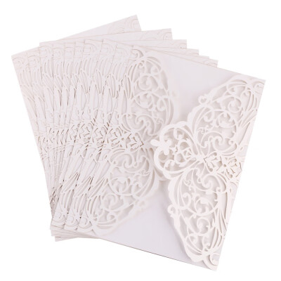 White 10pcs Vertical Laser Cut Butterfly Invitations Cards Kits for Wedding Bridal Shower Birthday Anniversary Party
White 10pcs Vertical Laser Cut Butterfly Invitations Cards Kits for Wedding Bridal Shower Birthday Anniversary Party