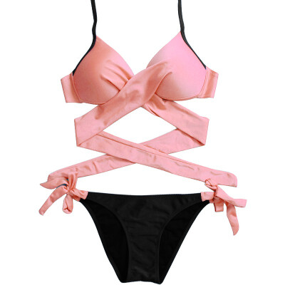 Women Summer New Style Personality Sexy Lace Up Solid Color Concise Cross-Tie Bikinis Set Polyester Beach Vacation
Women Summer New Style Personality Sexy Lace Up Solid Color Concise Cross-Tie Bikinis Set Polyester Beach Vacation