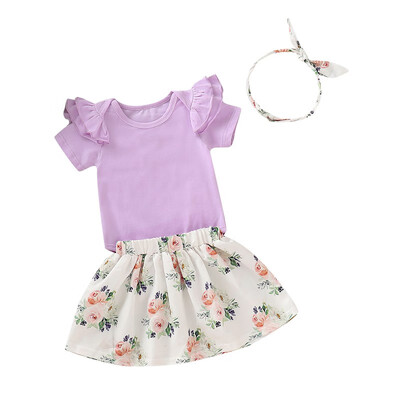 2PcsSet Summer Baby Girl Casual Short Sleeve Romper Tops Floral Short Skirt With Headband Outfits Set
2PcsSet Summer Baby Girl Casual Short Sleeve Romper Tops Floral Short Skirt With Headband Outfits Set