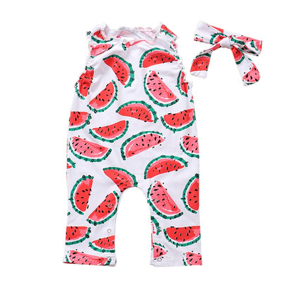 Baby Girl Clothes Summer Newborn Girls Set Sleeveless Watermelon Print Bodysuit Jumpsuit With Headband
Baby Girl Clothes Summer Newborn Girls Set Sleeveless Watermelon Print Bodysuit Jumpsuit With Headband