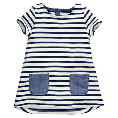 Summer Hot Selling Baby Girls Casual Dress Infant Kids Short-sleeved Striped Dresses Children Newly Fashion Clothing
Summer Hot Selling Baby Girls Casual Dress Infant Kids Short-sleeved Striped Dresses Children Newly Fashion Clothing