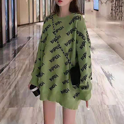 Autumn Winter Korean Loose Women Sweaters Letters Print Ladies Kawaii Thick Long Sleeve Pullover Knitted Oversize Jumpers
Autumn Winter Korean Loose Women Sweaters Letters Print Ladies Kawaii Thick Long Sleeve Pullover Knitted Oversize Jumpers