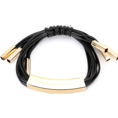 New Coming Gold Color Geometric Tube Leather Bracelets Multilayer Braided Leather Rope Charm Bracelets For Women Men
New Coming Gold Color Geometric Tube Leather Bracelets Multilayer Braided Leather Rope Charm Bracelets For Women Men