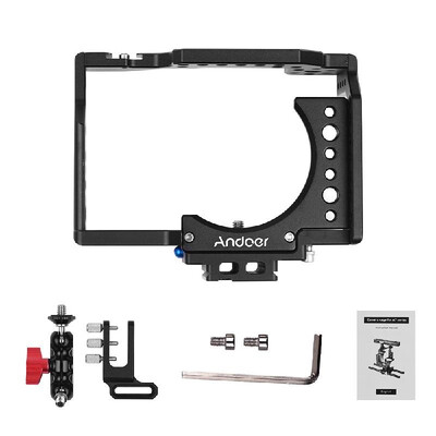 Andoer Camera Cage Top Handle 15mm Rod Baseplate Kit Video Film Movie Making Stabilizer Aluminum Alloy with Cold Shoe Mount Ca
Andoer Camera Cage Top Handle 15mm Rod Baseplate Kit Video Film Movie Making Stabilizer Aluminum Alloy with Cold Shoe Mount Ca