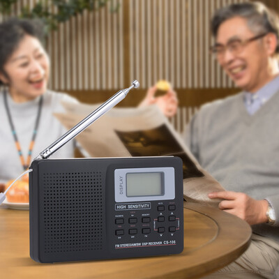 Portable FM AM SW Radio Multiband Digital Stereo Radio Receiver Earphone Output Time Display External Antenna with Alarm Clock
Portable FM AM SW Radio Multiband Digital Stereo Radio Receiver Earphone Output Time Display External Antenna with Alarm Clock