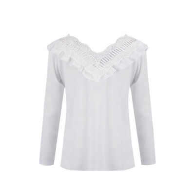 Women V-neck Perspective Hollow Out Wooden Ear Solid Blouses Shirt Ladies Sexy Blouses Elegant BlackWhite Long Sleeve Shirt Top
Women V-neck Perspective Hollow Out Wooden Ear Solid Blouses Shirt Ladies Sexy Blouses Elegant BlackWhite Long Sleeve Shirt Top