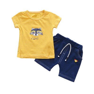 Hot children suit cartoon little fox striped short-sleeved shorts suit cottondenim leather for 0-5 years old
Hot children suit cartoon little fox striped short-sleeved shorts suit cottondenim leather for 0-5 years old