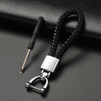 Camping Equipment Hand Woven Leather Car KeyChain 360 Degree Rotating Horseshoe Buckle Jewelry Key Rings Holder
Camping Equipment Hand Woven Leather Car KeyChain 360 Degree Rotating Horseshoe Buckle Jewelry Key Rings Holder