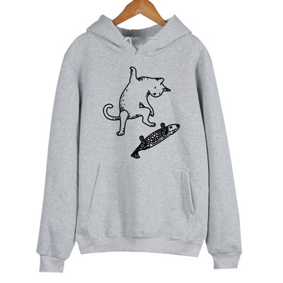 Tailored Women Print Cat Loose Long Sleeve Top Pullover Hooded Cap Sweatshirt Blouse
Tailored Women Print Cat Loose Long Sleeve Top Pullover Hooded Cap Sweatshirt Blouse