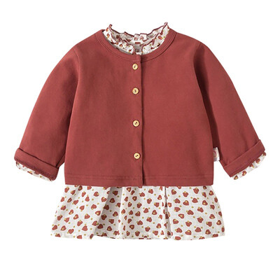 Spring Casual Baby Girls Heart Print Long Sleeve Princess Dress Cotton Knitted Coat Kids Toddler Casual Outfits Set
Spring Casual Baby Girls Heart Print Long Sleeve Princess Dress Cotton Knitted Coat Kids Toddler Casual Outfits Set