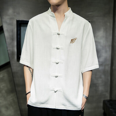 Toponeto Mens Summer Vintage Embroidery Linen Patchwork O-Neck Short Sleeve T-shirt Tops
Toponeto Mens Summer Vintage Embroidery Linen Patchwork O-Neck Short Sleeve T-shirt Tops