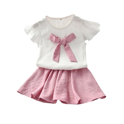 Summer Baby Girl Clothes Short Sleeve Cotton Bowknot Design T-shirt BlouseSkirts Fashion Kids Clothing Set
Summer Baby Girl Clothes Short Sleeve Cotton Bowknot Design T-shirt BlouseSkirts Fashion Kids Clothing Set