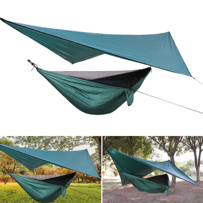 270cm X 140cm Hammock with Mosquito Net & 360cm X 290cm Rain Fly Tarp Windproof Rainproof
270cm X 140cm Hammock with Mosquito Net & 360cm X 290cm Rain Fly Tarp Windproof Rainproof