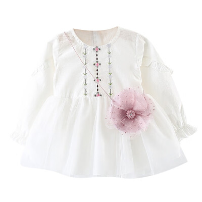 Autumn Casual Baby Girls Embroidery Floral Print Long Sleeve Dress Kids Toddler Mesh Sundress With Bag
Autumn Casual Baby Girls Embroidery Floral Print Long Sleeve Dress Kids Toddler Mesh Sundress With Bag