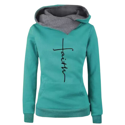 Autumn And Winter Fashion Faith Print Hoodies Lapel High Collar Long Sleeve Hooded Sweatshirts Casual Pullover Tops Sweater 
Autumn And Winter Fashion Faith Print Hoodies Lapel High Collar Long Sleeve Hooded Sweatshirts Casual Pullover Tops Sweater