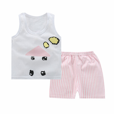 Summer Baby Boys Girls Clothes Set Sleeveless Cartoon Print Tops Vest Shorts Toddler Casual Outfits Sets
Summer Baby Boys Girls Clothes Set Sleeveless Cartoon Print Tops Vest Shorts Toddler Casual Outfits Sets