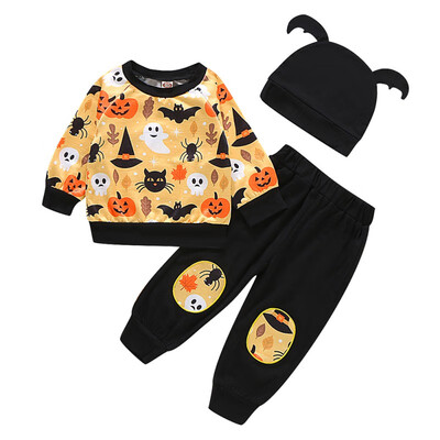 Boys Girls Cute Casual Cartoon Print Cotton Tops Pants Hat Spring Autumn Three-Piece Children Clothing
Boys Girls Cute Casual Cartoon Print Cotton Tops Pants Hat Spring Autumn Three-Piece Children Clothing