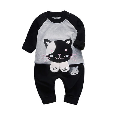 Autumn Set Children Baby Girls Boys Set Casual Long Sleeve Cartoon Cat Pattern Sweatshirt TopsPants Trouser Set
Autumn Set Children Baby Girls Boys Set Casual Long Sleeve Cartoon Cat Pattern Sweatshirt TopsPants Trouser Set