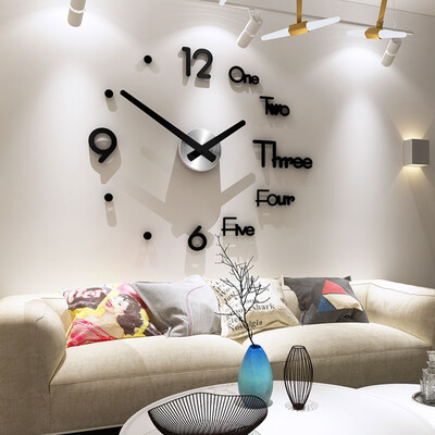 Large Wall Clock Modern Design 3D Wall Sticker Clock Silent Home Decor Living Room Quartz Horloge
Large Wall Clock Modern Design 3D Wall Sticker Clock Silent Home Decor Living Room Quartz Horloge