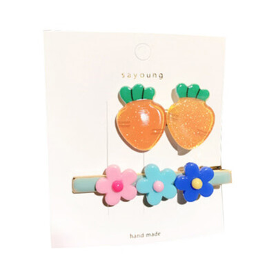 2PcsSet Fashion Hair Clips for Women Hair Barrette Hairpins Flower Fruit Design Barrettes Hair Styling Accessories Nice Gifts
2PcsSet Fashion Hair Clips for Women Hair Barrette Hairpins Flower Fruit Design Barrettes Hair Styling Accessories Nice Gifts