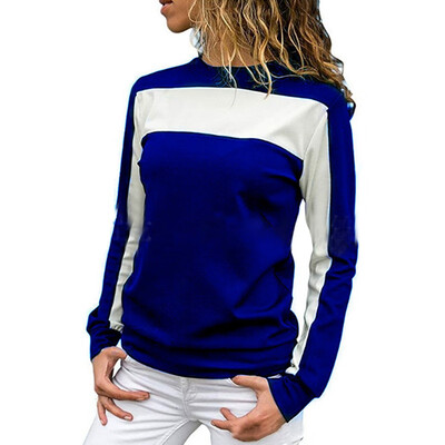 Round Neck Sportswear T-Shirt Female Fashion Stitching Design Color Eild Long-Sleeved Autumn New Comfortable Ocean Is Not Stuffy
Round Neck Sportswear T-Shirt Female Fashion Stitching Design Color Eild Long-Sleeved Autumn New Comfortable Ocean Is Not Stuffy