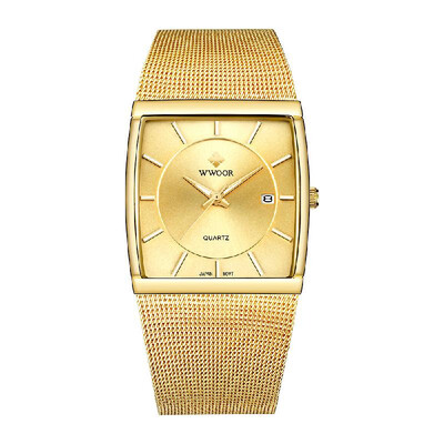 WWOOR Men Watch Square Quartz Stainless Steel Strap Sport Clock Wristwatch 5ATM Waterproof Calendar Fashion Casual Male Watches
WWOOR Men Watch Square Quartz Stainless Steel Strap Sport Clock Wristwatch 5ATM Waterproof Calendar Fashion Casual Male Watches