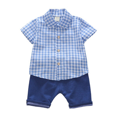 Summer Baby Boys Short Sleeve Plaid Print Tops Blouse ShirtShorts Children Casual Outfits Sets
Summer Baby Boys Short Sleeve Plaid Print Tops Blouse ShirtShorts Children Casual Outfits Sets