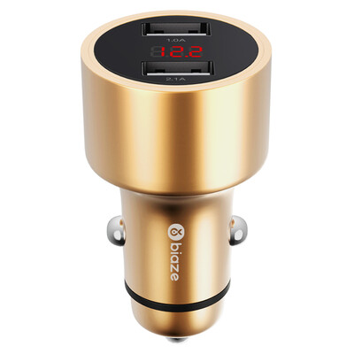 Biaze car charger cigarette lighter MC9 gold metal material 31A dual USB one for two voltage detection display
Biaze car charger cigarette lighter MC9 gold metal material 31A dual USB one for two voltage detection display