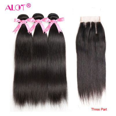 Alot Hair Peruvian Straight Human Hair Bundles With Lace Closure MiddleFree Three Part Natural Black 3 Bundles Hair & Closure
Alot Hair Peruvian Straight Human Hair Bundles With Lace Closure MiddleFree Three Part Natural Black 3 Bundles Hair & Closure
