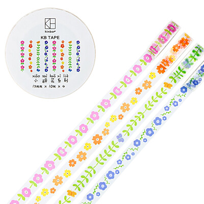 Kinbor handbook 4 rolls 15mm10m&paper tape color hand book sticker plant small floral DTB64146
Kinbor handbook 4 rolls 15mm10m&paper tape color hand book sticker plant small floral DTB64146
