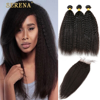 9A Brazilian Kinky Straight Hair With Closure 4Pcs Lot 100% Human Hair Bundles Italian Coarse Yaki With 4X4 Free Part Closure
9A Brazilian Kinky Straight Hair With Closure 4Pcs Lot 100% Human Hair Bundles Italian Coarse Yaki With 4X4 Free Part Closure