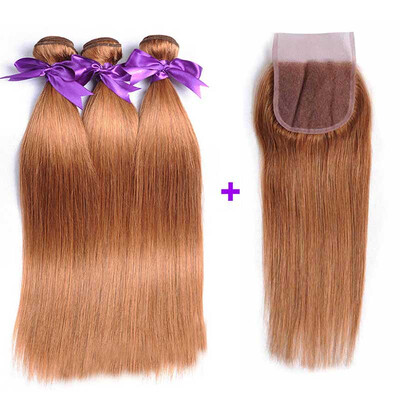 Blonde Brazilian Hair Weave 3 Bundles With Closure Straight Hair Color 30 10-24 Inch Cheap Remy Hair Extension With Lace Closure
Blonde Brazilian Hair Weave 3 Bundles With Closure Straight Hair Color 30 10-24 Inch Cheap Remy Hair Extension With Lace Closure