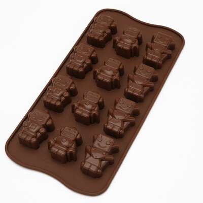 12 Cavity Robot Pattern Silicone Chocolate Muffin Cup Cake Candy Ice Tray Mold(Color Random) (Robot Shaped
12 Cavity Robot Pattern Silicone Chocolate Muffin Cup Cake Candy Ice Tray Mold(Color Random) (Robot Shaped