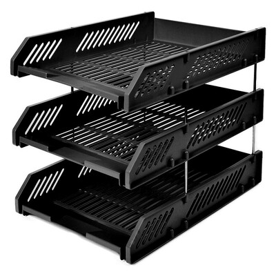 Comix B2060 solid three-tier file disk file holder file box file frame black office stationery
Comix B2060 solid three-tier file disk file holder file box file frame black office stationery