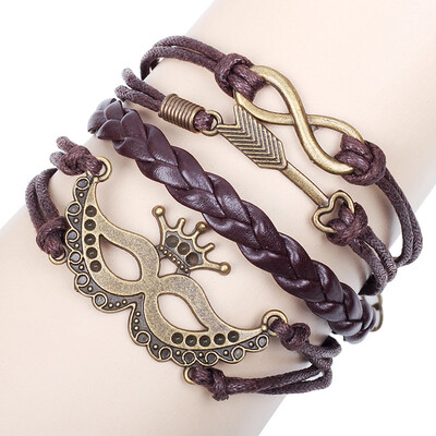 MyMei Halloween Multilayer Braided Bracelets , Vintage crown infinity bracelet, Multicolor woven leather bracelet & Bangle 62801
MyMei Halloween Multilayer Braided Bracelets , Vintage crown infinity bracelet, Multicolor woven leather bracelet & Bangle 62801
