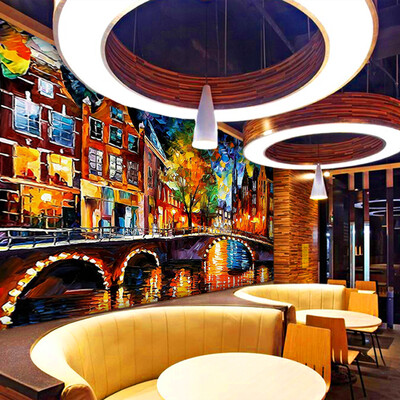 Abstract European metropolitan town night landscape oil painting TV backdrop wall decoration wallpaper mural
Abstract European metropolitan town night landscape oil painting TV backdrop wall decoration wallpaper mural
