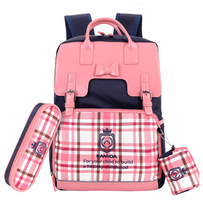 AMIKAMIDA childrens school bag 1-3-6 grade primary school bag British wind shoulder burden backpack girl bag pink bag289
AMIKAMIDA childrens school bag 1-3-6 grade primary school bag British wind shoulder burden backpack girl bag pink bag289