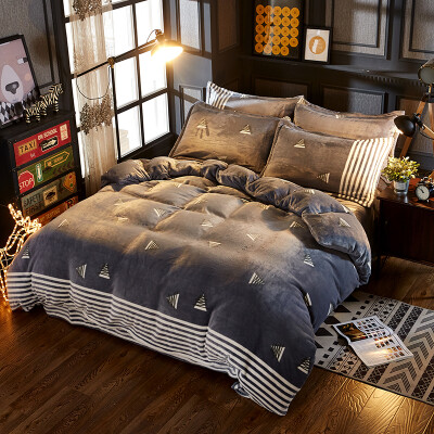 Brata Flannel four pieces Thickening and warm bedding bed Suite in autumn and winter
Brata Flannel four pieces Thickening and warm bedding bed Suite in autumn and winter