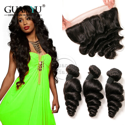 8A Brazilian Human Virgin Hair loose wave 3 Bundles With Ear to Ear 13x4 Lace Frontal Closure 1B
8A Brazilian Human Virgin Hair loose wave 3 Bundles With Ear to Ear 13x4 Lace Frontal Closure 1B