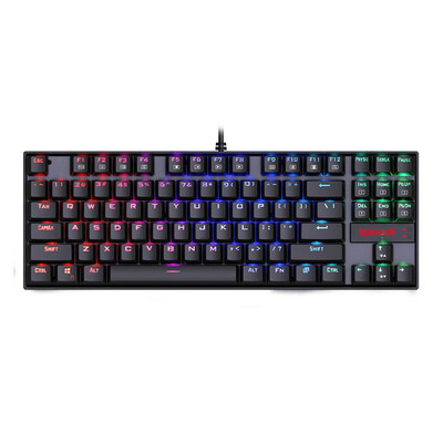 Redragon K552-RGB KUMARA Игровая клавиатура RGB LED с подсветкой 87-кнопочный синий переключатель Механический - черный
Redragon K552-RGB KUMARA Игровая клавиатура RGB LED с подсветкой 87-кнопочный синий переключатель Механический - черный